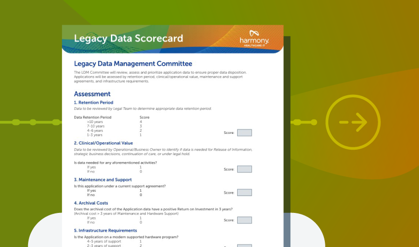 Legacy Data Template Scorecard