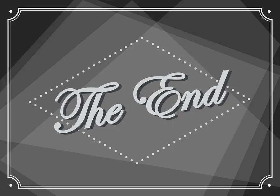 The End Slide Old Movie Film