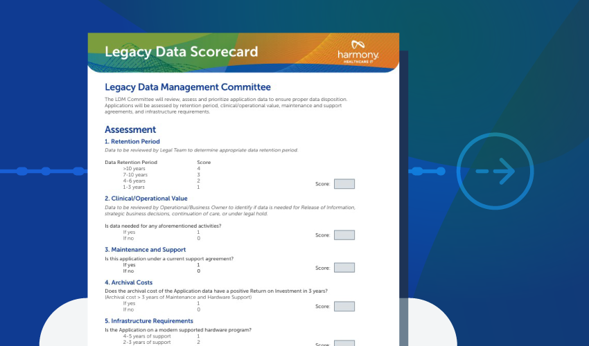 Legacy Data Template Scorecard
