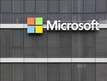 Microsoft Logo On steel grating