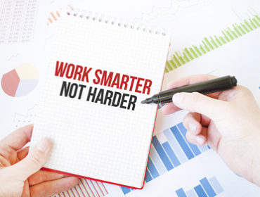 work smarter not harder notepad