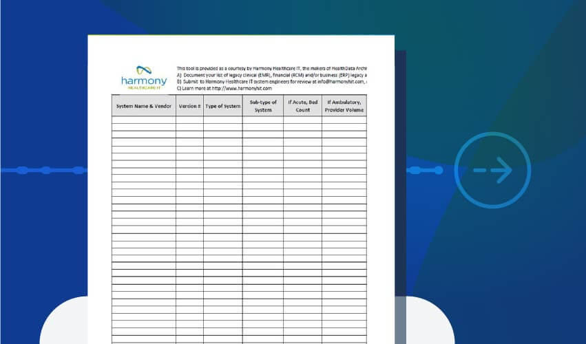 Legacy System Inventory Template