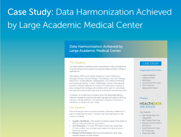 Case study: Data Harmonization Achieved by Large Academic Medical Center featured image