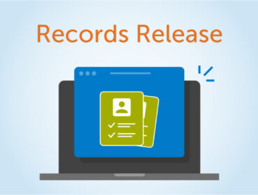 laptop with legacy records made available by records release