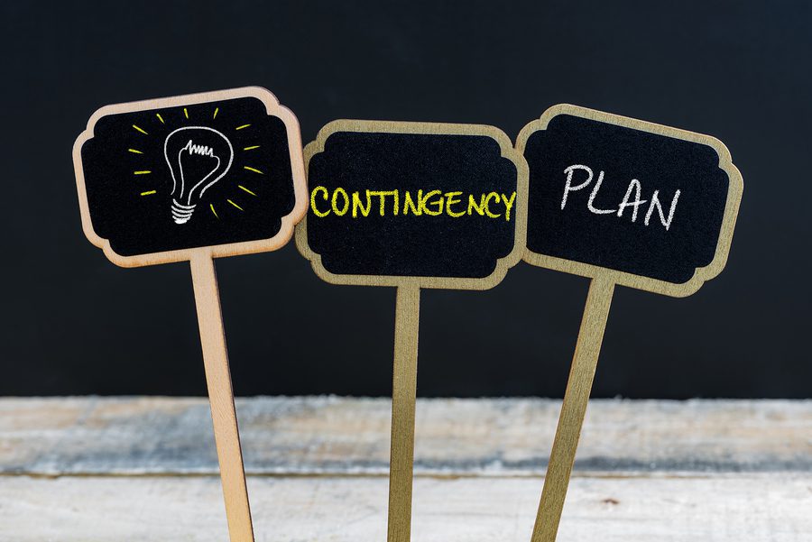Contingency Plan Chalk Sign