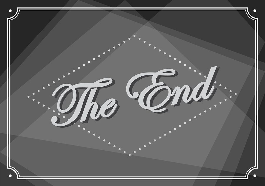 The End Slide Old Movie Film