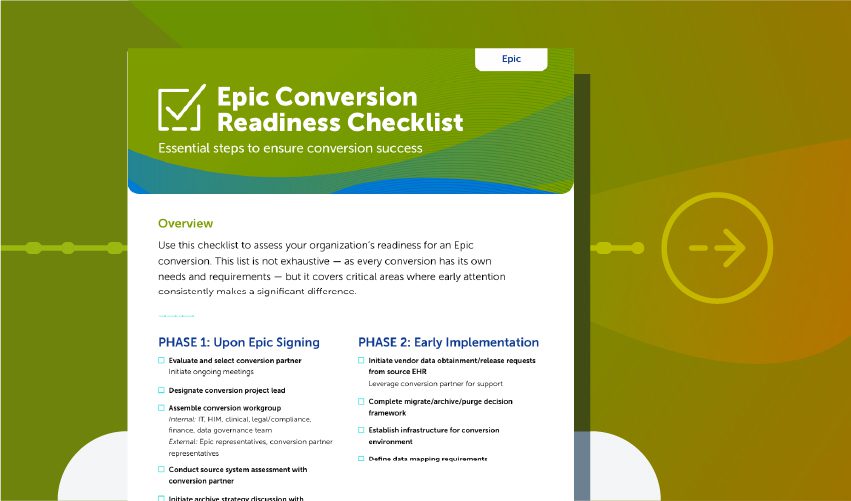 Conversion Readiness Rack Epic Conversion Readiness Checklist